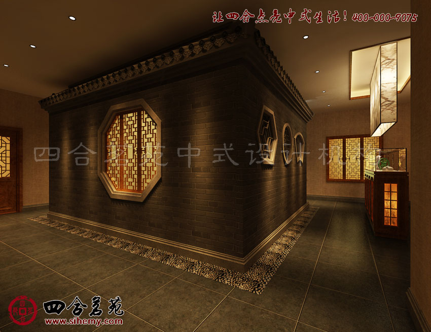 古雅悠然充溢著文蘊的空間 新中式小型茶樓裝修設計圖片