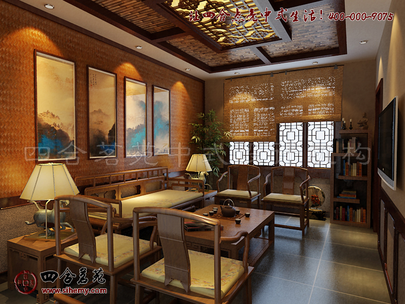 古色古韻的茶樓空間充溢著禪意 茶樓仿古裝修設計效果圖